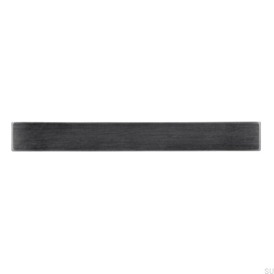 Elongated furniture handle 2157 128 Antique Silver Brushed