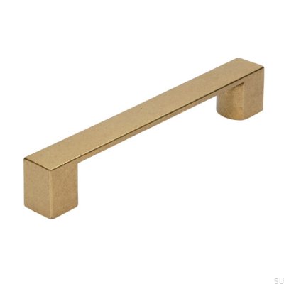 Elongated furniture handle 2157 128 Antique Gold