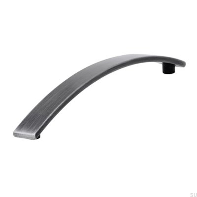 Oblong furniture handle 2084 160 Antique Silver Brushed