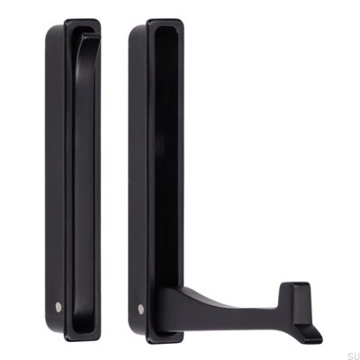 Recessed furniture hanger 2227 Metal Black Matt