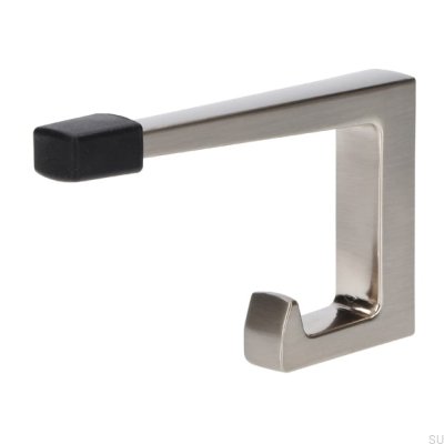 Wall hanger with door stopper 2422 32 Brushed silver