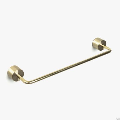 Elongated furniture handle Meluzyna 168 Brass Unpainted