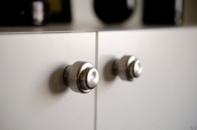 Furniture knob Wall hanger Hip 30 Brushed steel