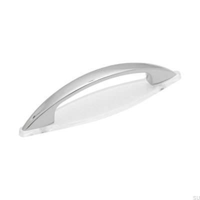 Elongated furniture handle Stil 96 Polished chrome