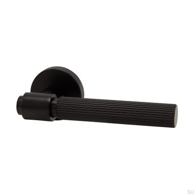 Helix Stripe 200 Door Handle, Metal, Black, Standard Scandinavian