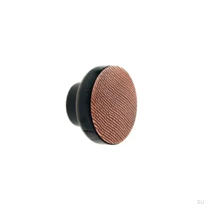 Furniture knob Stamp Black 40 Copper