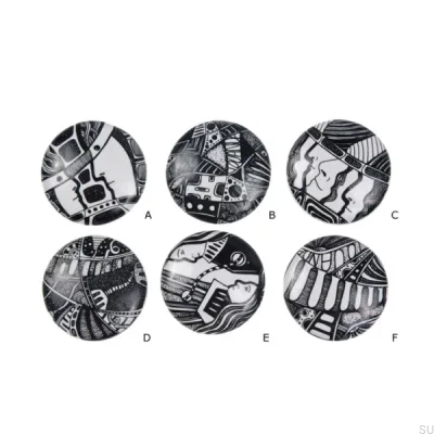 Furniture Knob Kosmosy Wooden Oak Enameled - Colorless Semi-matt Oil