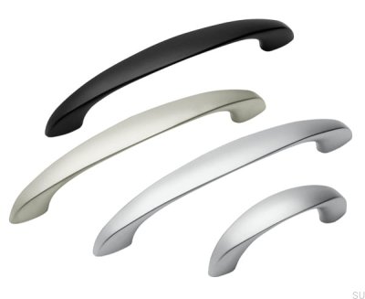 Elongated furniture handle 0033 128 Brushed nickel