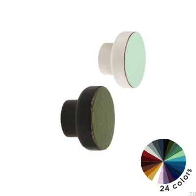 Furniture knob Simple White 40 Wooden Enameled Violet