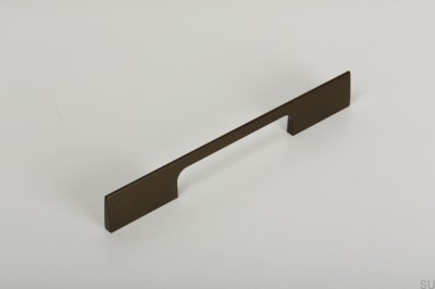 Peak 192 elongated furniture handle, aluminum, metallic brown