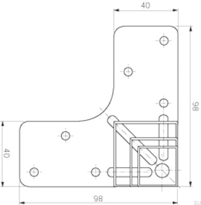 Furniture leg 201 150 Polished chrome