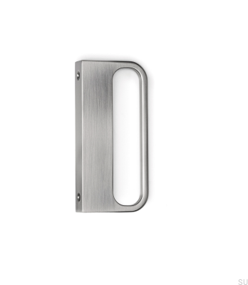 Rim furniture handle, brushed nickel