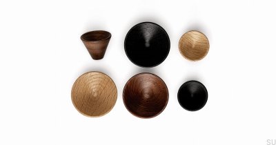 Furniture knob Conic 29 Wooden Walnut