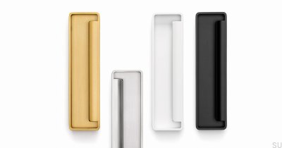 Recessed furniture handle Fold Brushed Nickel