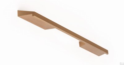 Rail 192 longitudinal furniture handle, aluminum, gold, brushed, cava