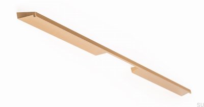 Rail 576 longitudinal furniture handle, aluminum, gold, brushed, cava