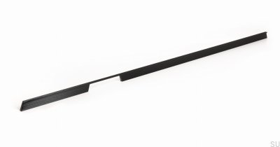 Lengthwise furniture handle Rail 1120 Aluminum Black Brushed (left)