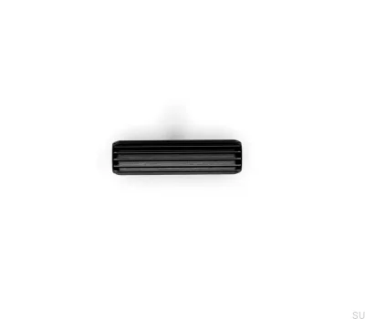 T-Bar Rille Black Brushed Furniture Knob
