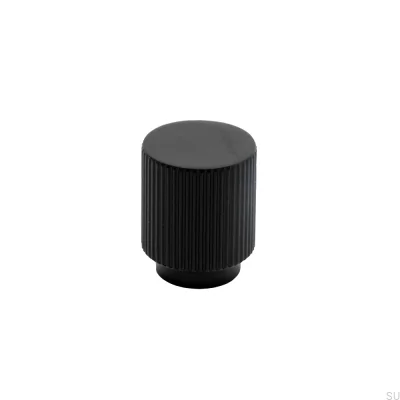 Helix Stripe 38 Furniture Knob, Metal Black