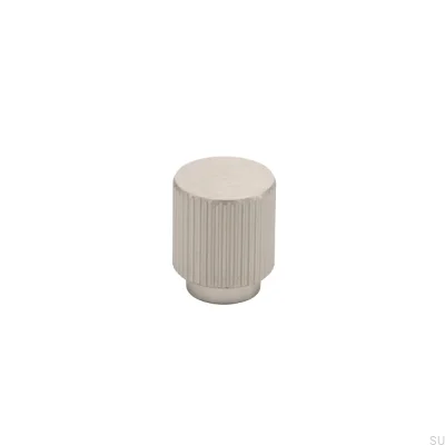 Furniture Knob Helix Stripe 30 Silver Metal Brushed