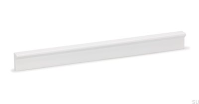Lengthwise furniture handle Angle 600 Aluminum White Mat
