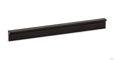 Angle 600 oblong furniture handle, aluminum black mat