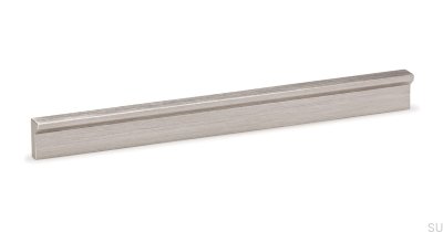 Angle 600 Brushed Silver Elongated Furniture Handle