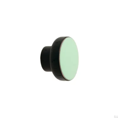 Furniture knob Simple Black 40 Wooden Enameled Mint