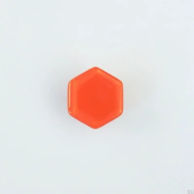 Hexagon furniture knob Glass Carrot