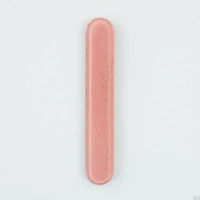 Round 128 furniture handle, glass, pink