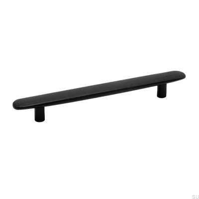 Elongated furniture handle Brutus 160 Wooden Black