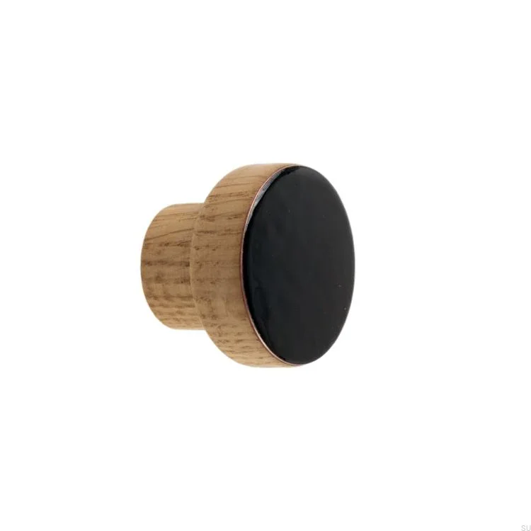 Galki do mebli SIMPLE emaliowane 3 cm -   czarny.webp