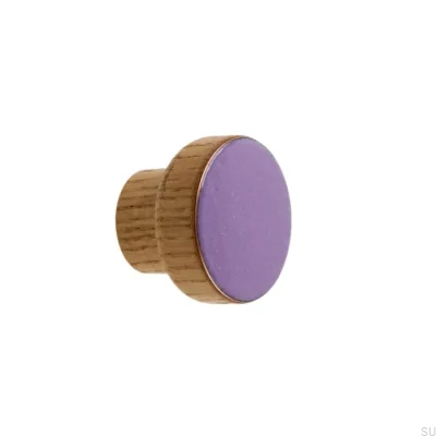 Furniture knob Simple, Wooden, Enameled, Violet, Oil, Colorless, Semi-matt