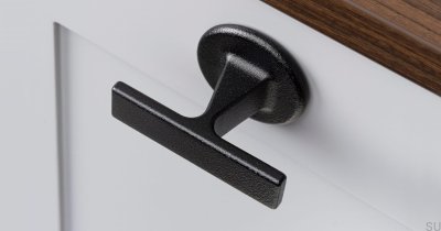 T-Bar Oto Metal Black Furniture Knob