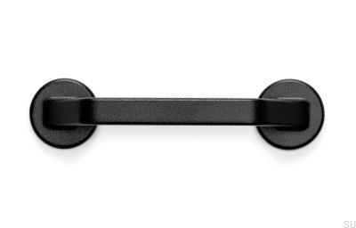 Oblong furniture handle This is 128 Metal Black