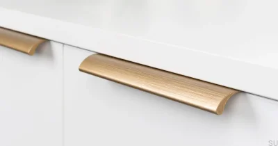 Ona 256 Edge Furniture Handle Brushed Gold Anodized