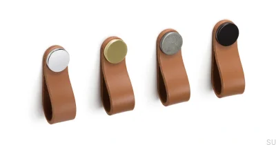 Furniture handle Flexa 70 Leather Beige with Silver