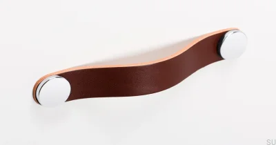 Furniture handle Flexa 160 Leather Brown with Silver