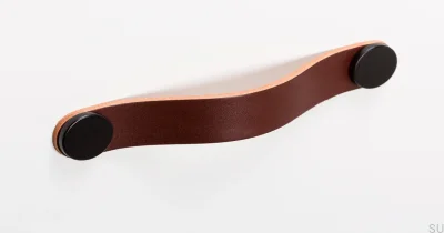 Furniture handle Flexa 160 Leather Brown with Black