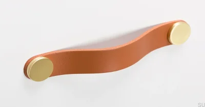 Furniture handle Flexa 160 Leather Beige with Gold