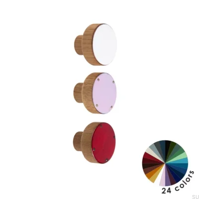 Furniture knob Simple, Wooden, Enameled, Ultramarine, Colorless, Semi-matt oil