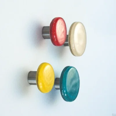 Round furniture knob Glass Carrot