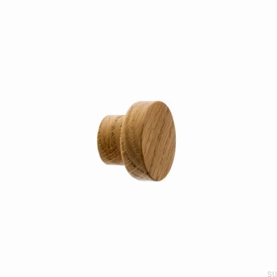 Furniture knob Basic Wooden Oak 25 - 55 Colorless Semi-matt