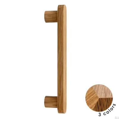 Basic Round 128 oblong furniture handle 20 - 27 Wooden Oak - Colorless Semi-matte oil
