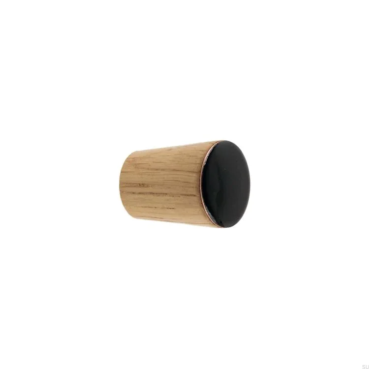 Galki do mebli SIMPLE CONE emaliowane 2 cm -  czarny.webp