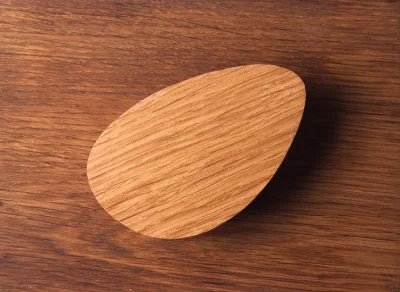 Pebble Wooden Oak furniture handle (small)
