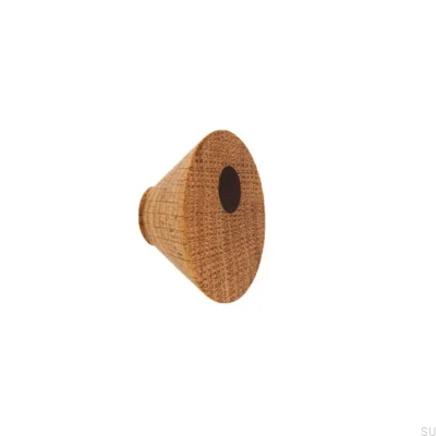 Furniture knob Dot Inlay II Wooden Oak