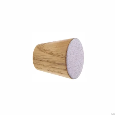 Furniture Knob Melange Wooden Red Enameled - Colorless Semi-matt Oil