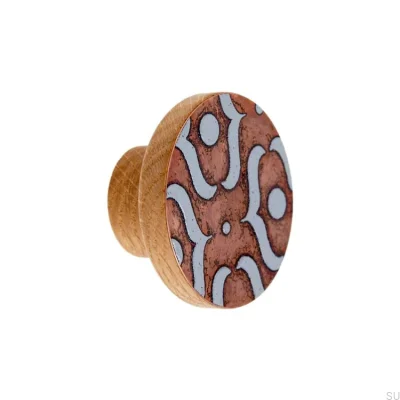 Furniture Knob Pattern I Oak Enameled Gray - Oil Colorless Gloss