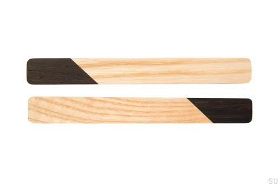 Elongated furniture handle Just Two 128 Wooden Light Brown - Oil Colorless Semi-matte